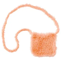 buttinette Tasche "Plüsch", pastell-orange