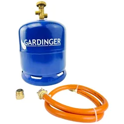 Befüllbare Propanflasche Profill907 2,5 kg inkl. Umfüllschlauch und Adapter für ...