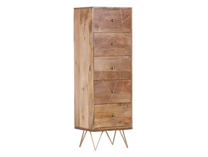 INTERhome Kommode SCAN 50 x 153 cm braun/ goldfarbig