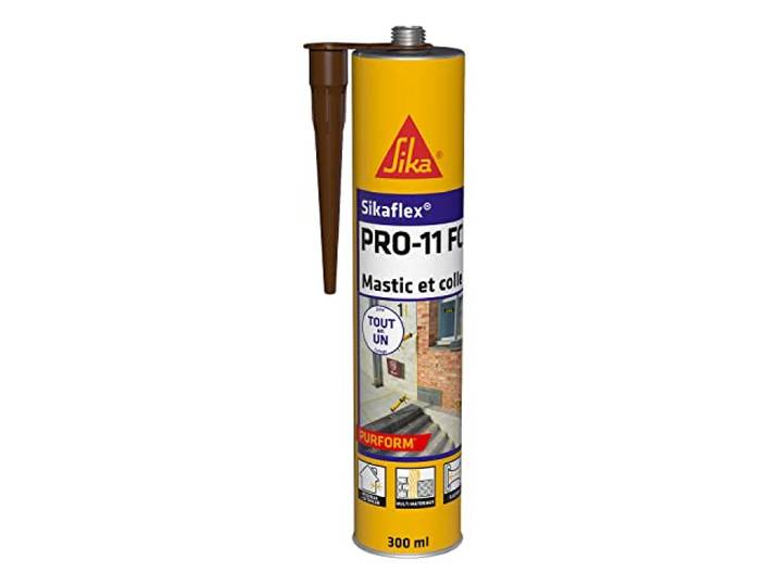SIKA - Mastic PU tout en 1 - Sikaflex PRO 11 FC - Marron - 300ml Collage puissant - Mastic multi-matériaux - Etanche - Intérieur et Extérieur - Construction et Bricolage