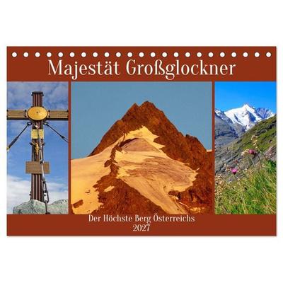 Majestät Großglockner (Tischkalender 2027 DIN A5 quer), CALVENDO Monatskalender