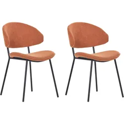 ESSZIMMERSTUHL 2er-Set Polsterbezug Orange Kiana