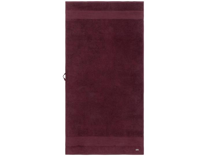 Duschtuch LACOSTE LLECROCO , rot (bordeaux), B:70cm L:140cm, Frottier, Obermaterial: 100% Baumwolle, Handtücher, Duschtuch, mit Label-Applikationen