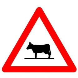 BRW, Sicherheitskennzeichnung, Signaltafel Tiere Kuh 1.25