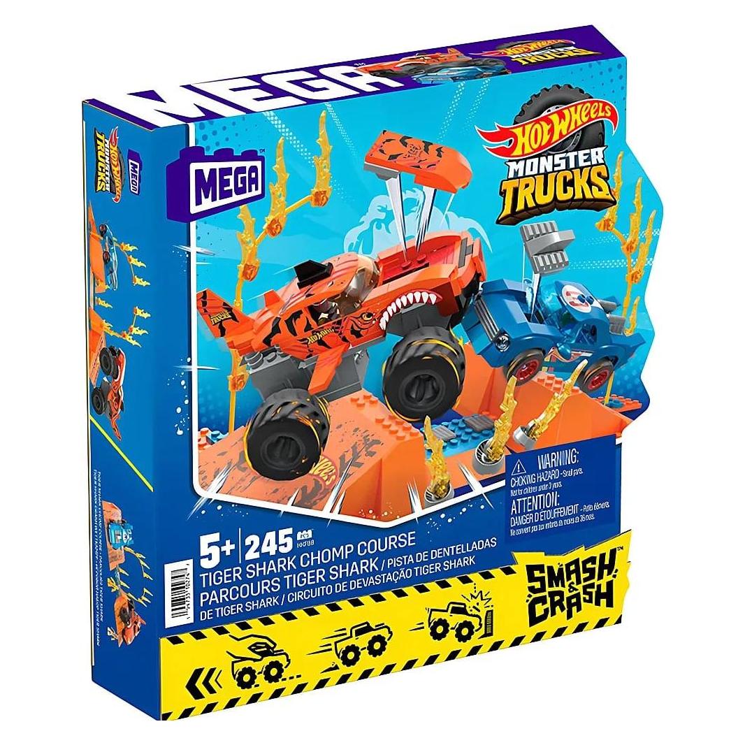 Mega Construx Hot Wheels Monster Trucks Tiger Shark Crash Wettkampf (HKF88)