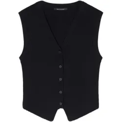 A|X Armani Exchange für Damen. XW001882AF10352UC001 Schwarz V V Weste V schwarz (S), Lässig, Klassisch, Viskose