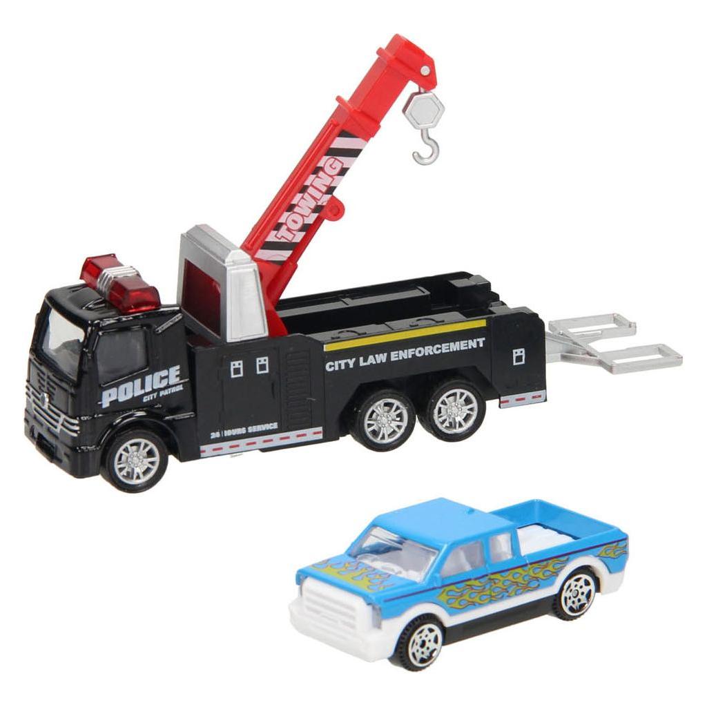 Toi-Toys Abschleppwagen mit Metallreibung und Auto (23005Z)