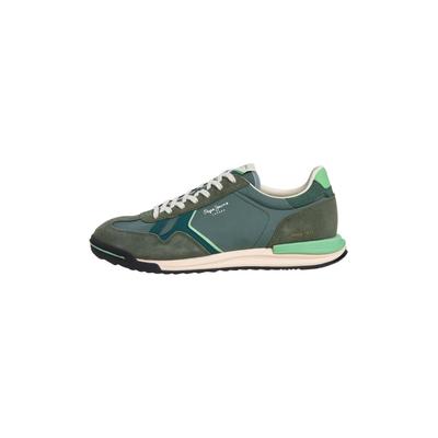 Trainingsschuh PEPE JEANS "trainers MARVIN SOUND M", Herren, Gr. 42, grün (olivine grün), 50% Polyamid, 40% COW SUEDE, 10% Polyurethan, Schuhe
