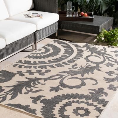 Livabliss Nina Contemporary Floral Indoor/Outdoor Area Rug