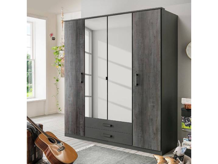 Drehtürenschrank Duisburg 180cm Grau