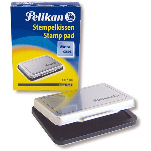Pelikan Stempelkissen 5 x 7 cm Schwarz Metallic-Gehäuse