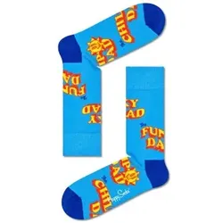 Happy Socks Number One Dad Sock Blau Muster Baumwolle Gr 41/46