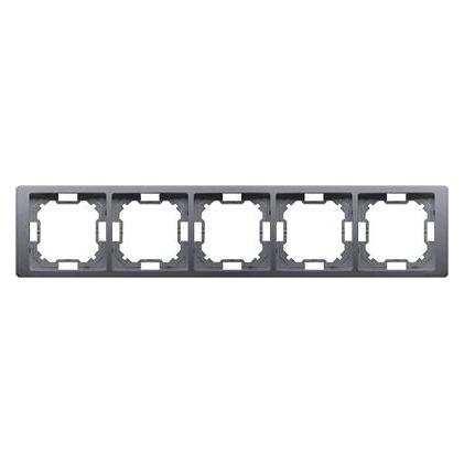 Kontakt Simon Basic Neos 5-fach Rahmen silber matt metallisiert (BMRC5 (BMRC5/43)