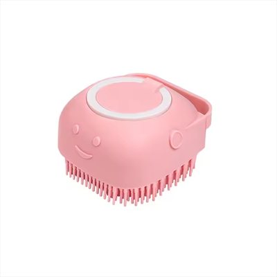 Youfap Market Multifunctional Silicone Bath Massage Brush For Dogs And Cats, Soft, Safety Brush For Bathing And Grooming Your Pets pink
