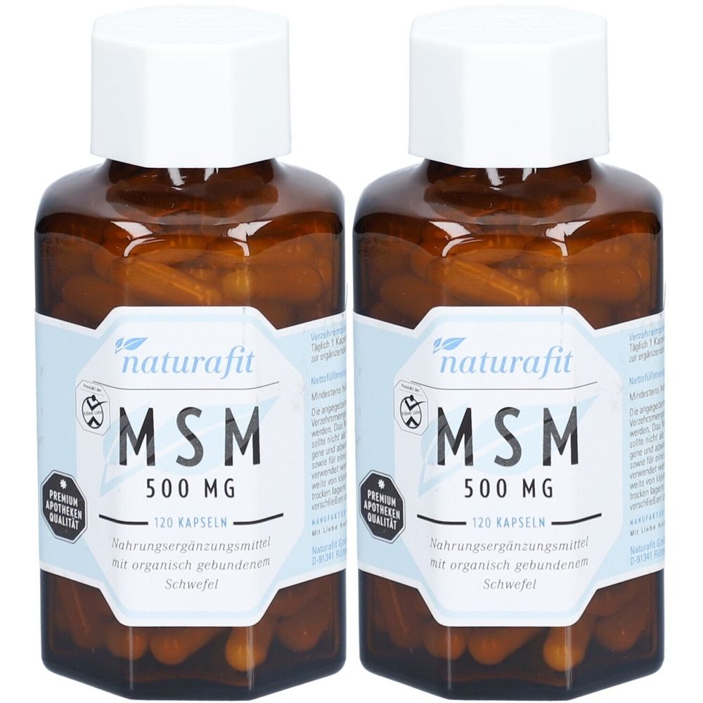 Naturafit MSM 500 mg Kapseln 2x 2x120 St