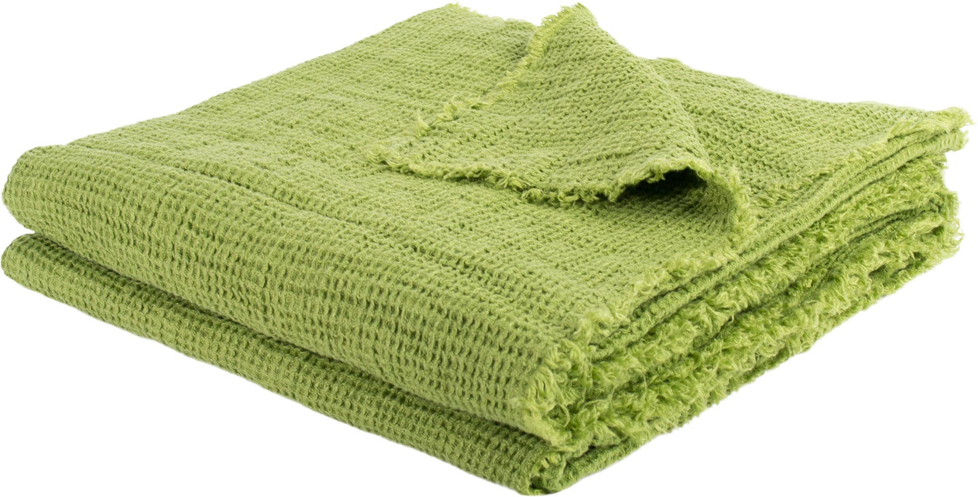Wohndecke ZOEPPRITZ1828 "Honeybee, 100% Leinen, Premium, weich, hochwertig", grün, B:130cm L:180cm, Leinen, Wohndecken, Wohndecke, Leinenplaid im Waffelpique