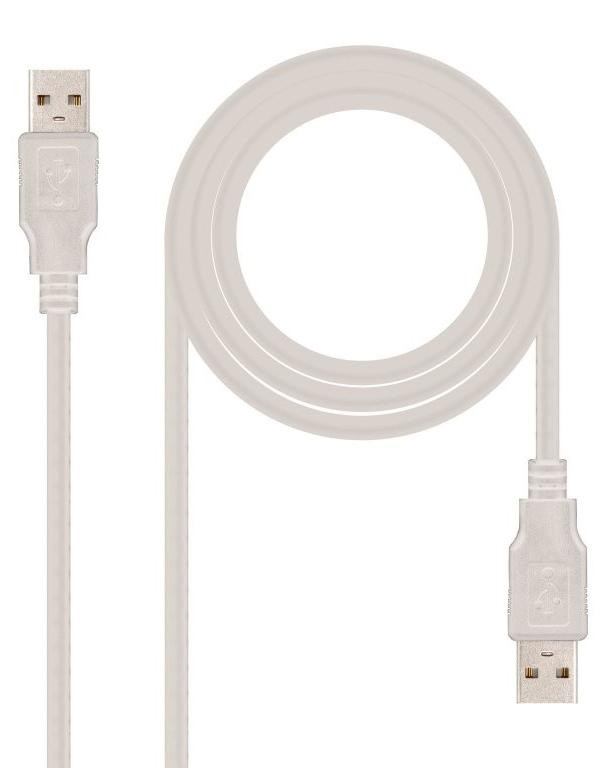 Nanocable USB 2.0-kabel 10.01.0303, beige, 2 meter