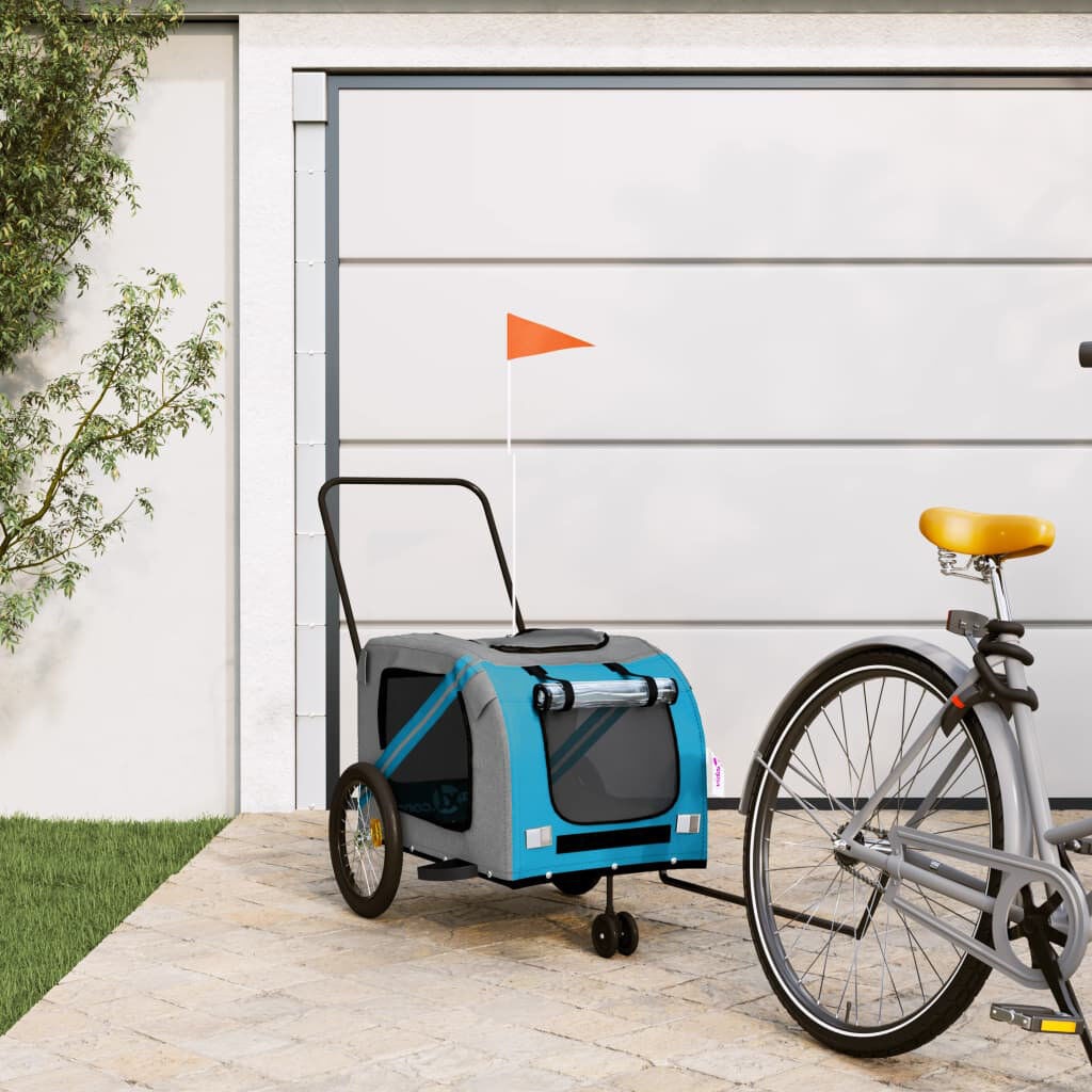 Archie & Oscar Pet Bike Trailer Oxford Fabric and Iron Orange 72cm H x 68cm W x 134cm D