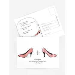 Antwortkarten Hochzeit selbst gestalten mit Spruch und Fotos im Onlinedesigner bei Meine-Kartenmanufaktur.de