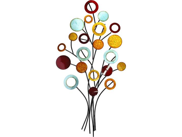 Wanddekoobjekt GILDE Wandrelief Lebensbaum schlank , rot, B:51cm H:97cm T:4cm, Metall, Wanddekoobjekte, Wanddekoobjekt, Wanddeko, aus Metall, dekorativ im Esszimmer & Wohnzimmer