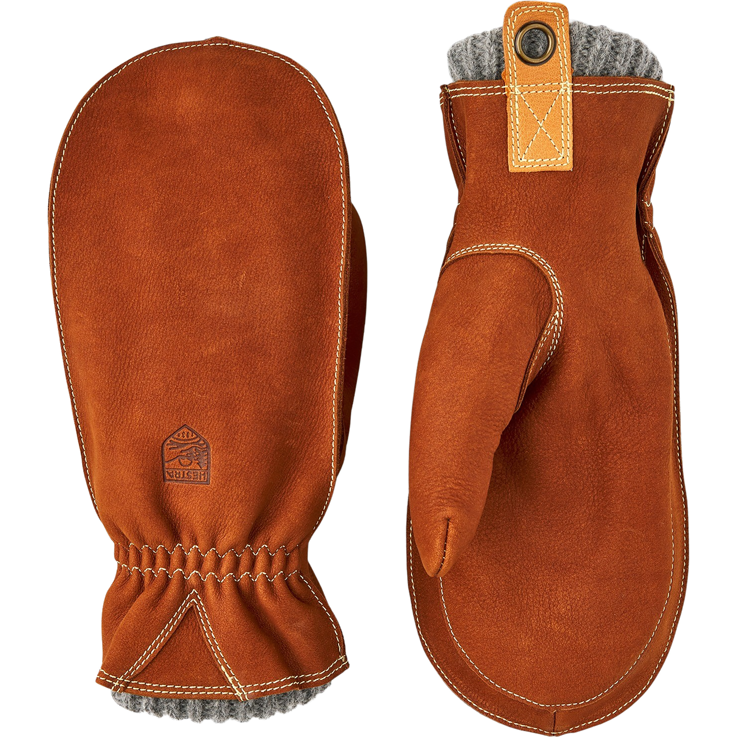 Hestra Oden Wool Fäustlinge braun Größe 7 Trekking Atmungsaktiv