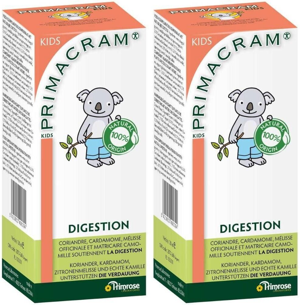 Primrose Primacram Kids Spijsvertering ok Nlfren x2 2x120 ml Lösung