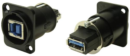 Cliff XLRFT USB 3.0 B-A Buchse schwarz Metall Geerdet Adapter, Einbau CP30109 Inhalt: 1St.