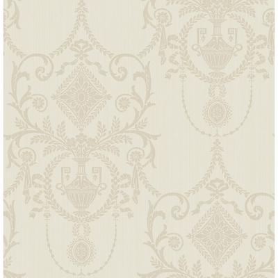 Seabrook Designs Chantilly Chandelier Unpasted Wallpaper