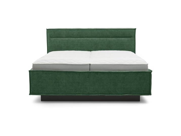 Musterring JustB! Polsterbett inkl. Lattenroste, Classic TT Matratzen und Bettkasten - Flair 10034 grün - Medium Soft manuelle Fußteilverstellung, manuelle Kopfteilverstellung Modern, Zeitlos