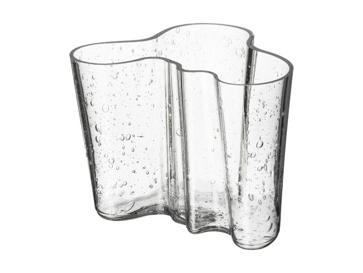 Iittala Vase Alvar Aalto Édition anniversaire 160 mm Verre à bulles transparent