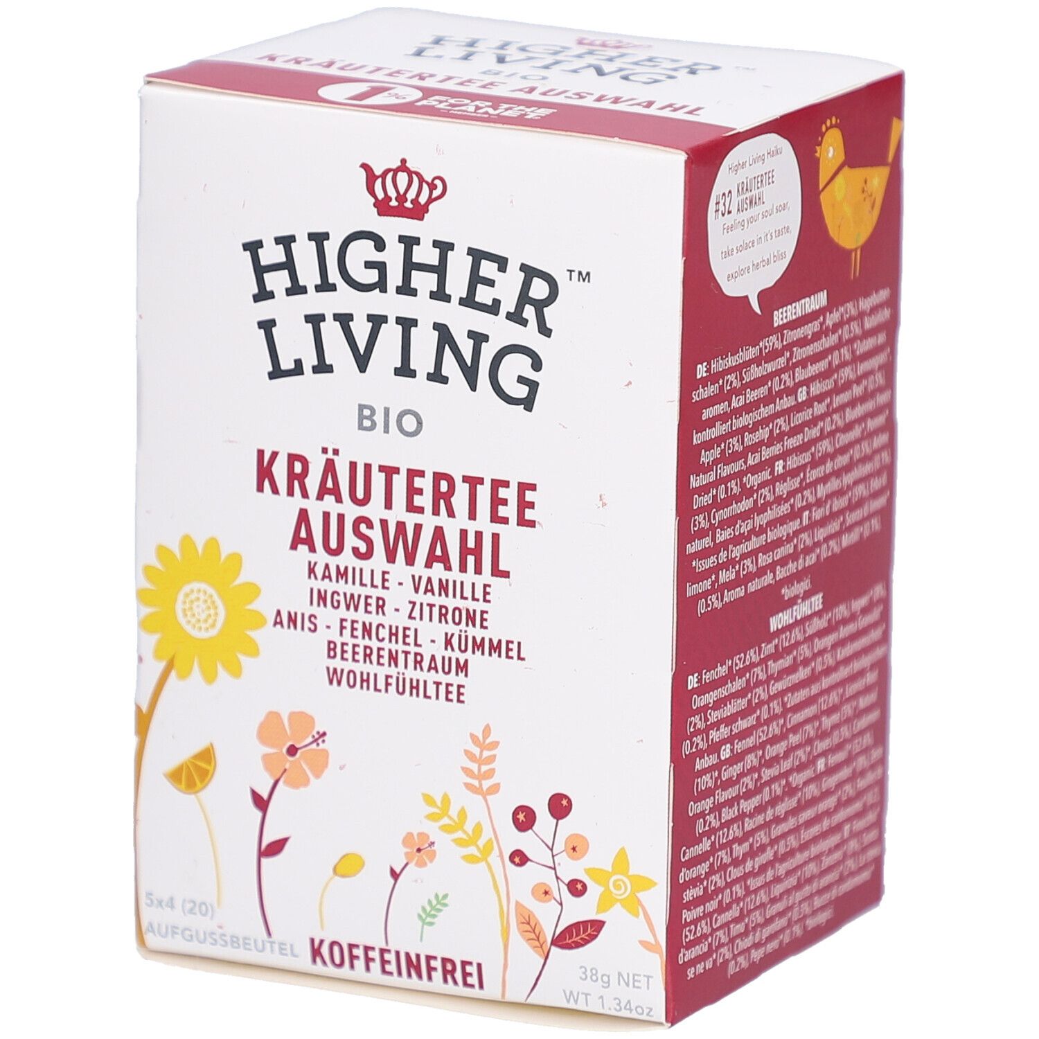 Higher Living - Kräutertee Auswahl 38 g Filterbeutel