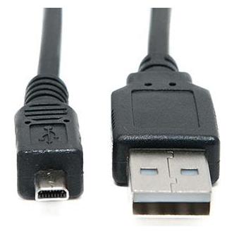 Logo USB-Kabel USB-A - miniUSB 1,8 m Schwarz (31180) (1.80 m, USB 2.0) (31180)