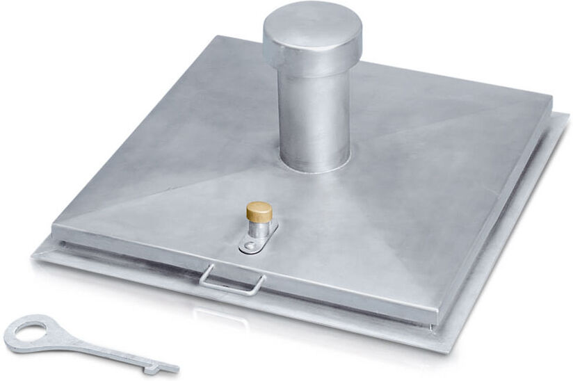 Zarges Brunnenabdeckung, eckig mit Belüftungskamin aus Stahl ohne Isolierung 625 mm x 625 mm