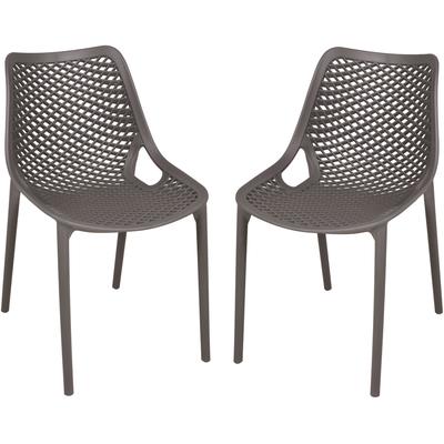 Stapelstuhl GARDEN PLEASURE "TEANA", braun (anthrazit, anthrazit, anthrazit), B:50cm H:83cm T:60cm, Kunststoff, Stühle, Stapelstuhl, gefertigt ohne Verschraubungen