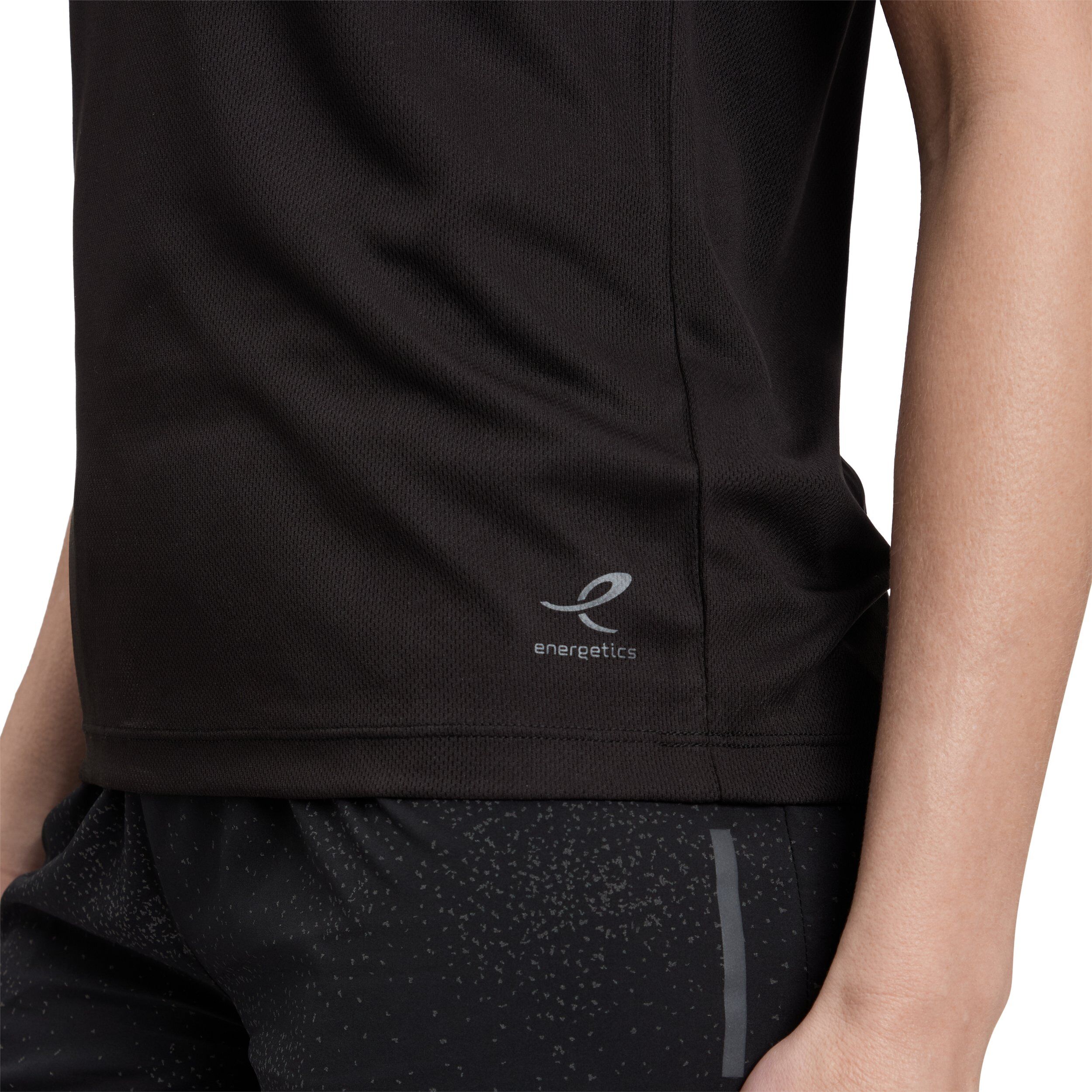 Laufshirt ENERGETICS "Da.-T-Shirt Natalja II SS W", Damen, Gr. L, schwarz, Obermaterial: 100% Polyester, normal, Rundhals, Shirts Laufshirt, mit Rundhalsausschnitt, Kurzarmdesign, schnell trocknend, atmungsaktiv schwarz L
