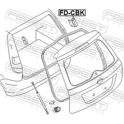 FEBEST Stoßfänger FD-CBK hinten rechts für Ford