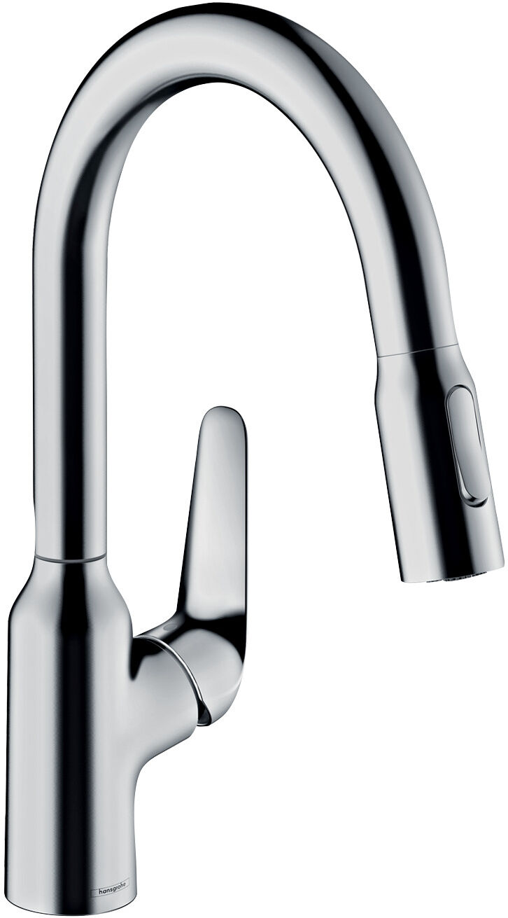 Hansgrohe Focus M42 mitigeur d'évier 180 71862000 avec douchette extractible, 2jets, chromé