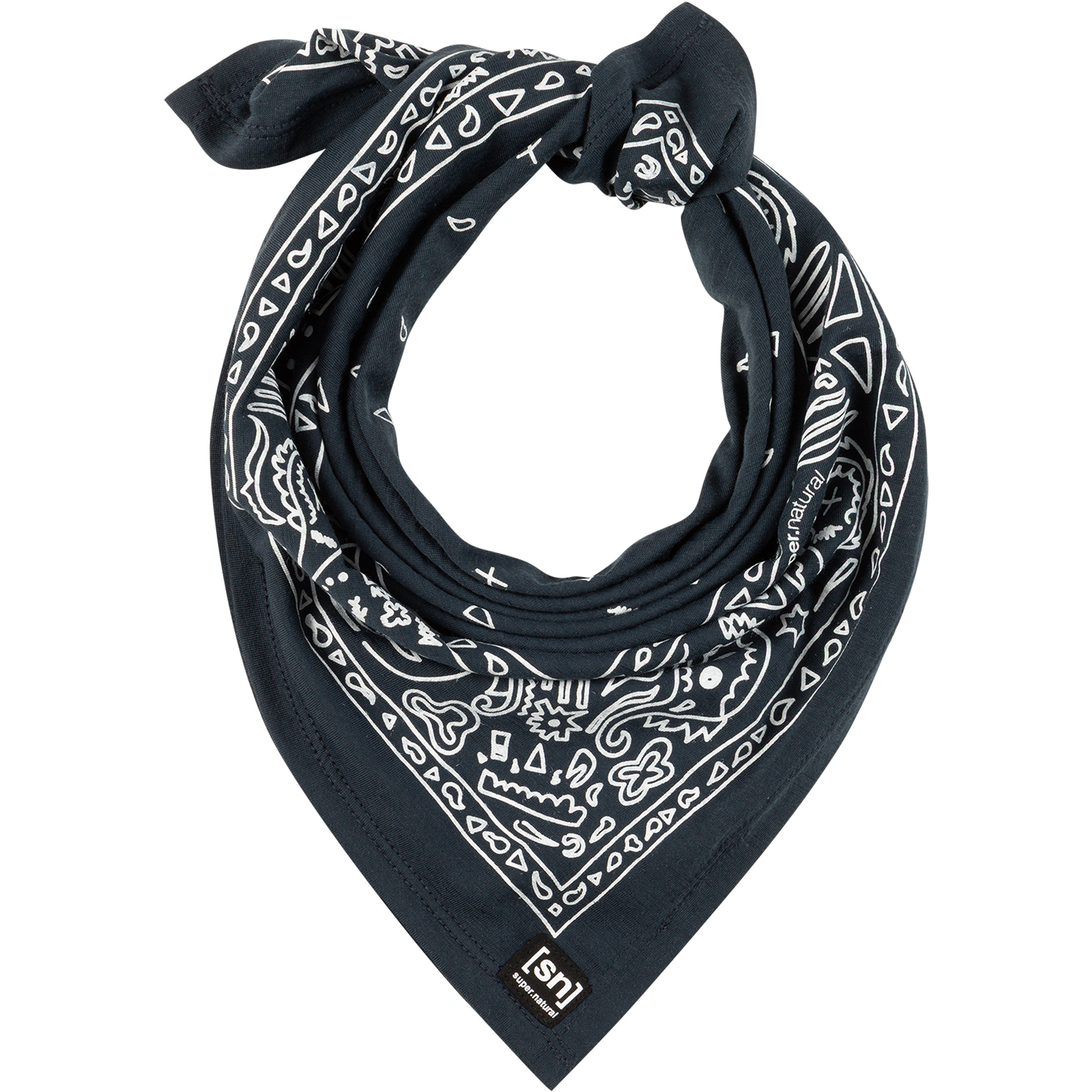 Super.Natural Pattern Bandana Schal Schals & Multifunktionstücher blau Trekking Hautfreundlich Merinowolle