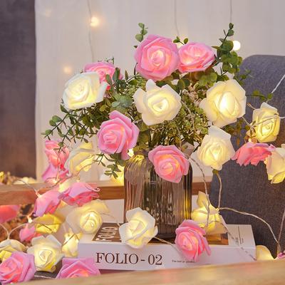 Friendly Fresh Finds Pink Rose String Lights Decorative Fairy Lights For Romantic Room Decor Pink Rose String Lights Decorative Fairy Lights For Romantic Room Decor