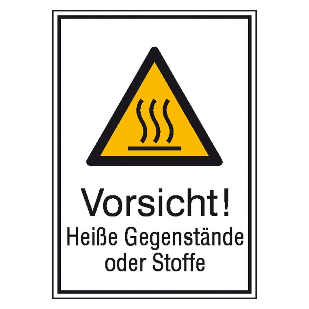 Wolk Warn-Kombischild Vorsicht! Heisse Gegenstände oder Stoffe Folie (21.0440)