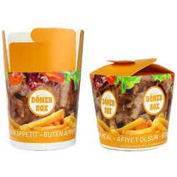 Dönerbox Snackbox 26oz 750 ml  mit Druck