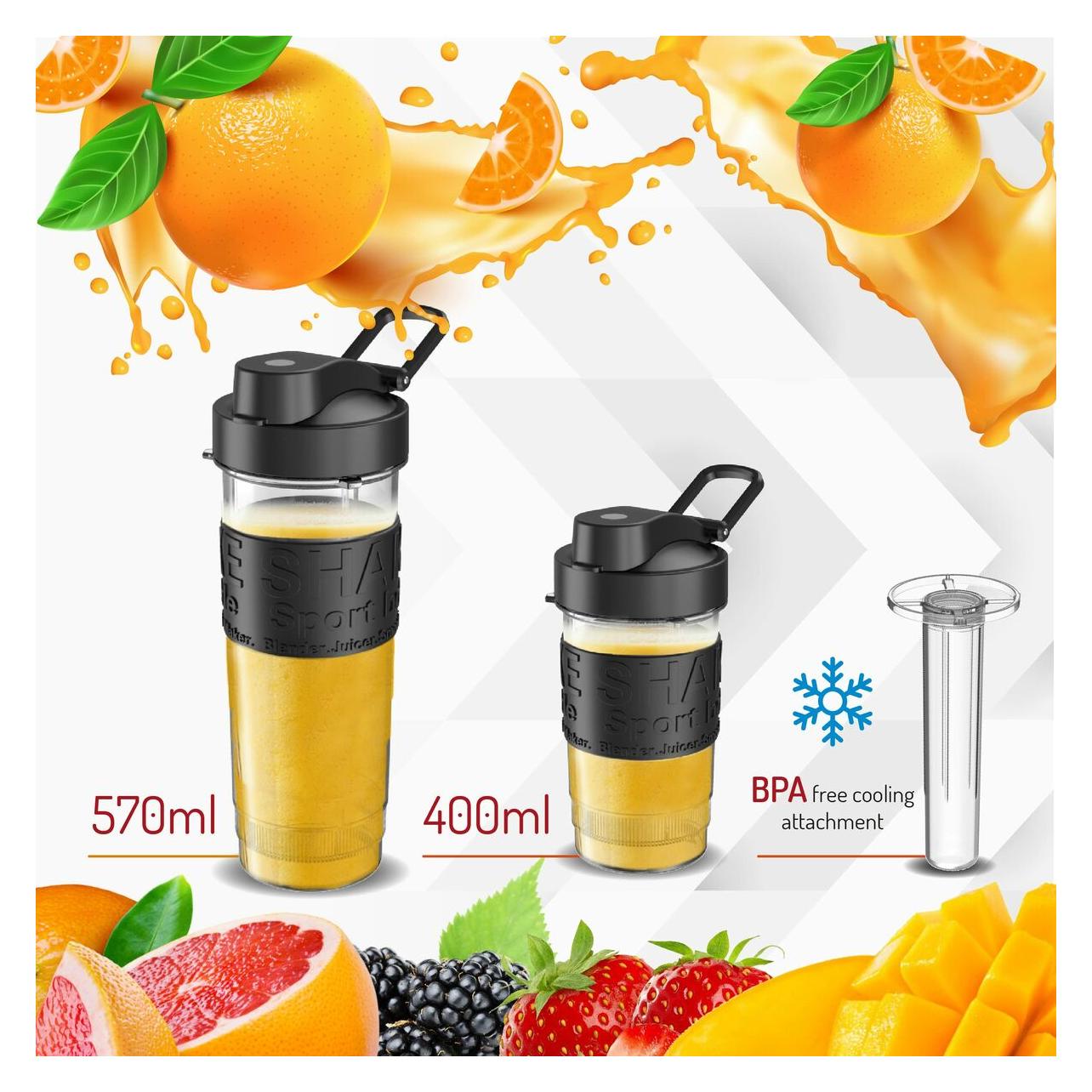 Adler Mixer AD 4081 Tabletop, 800 W, Jar material BPA Free Plastic, Jar capacity 0.57 and 0.4 L, Ice crush (800 W) (AD 4081)