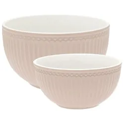 GreenGate Schüssel 2er-Set Alice Everyday, creamy fudge
