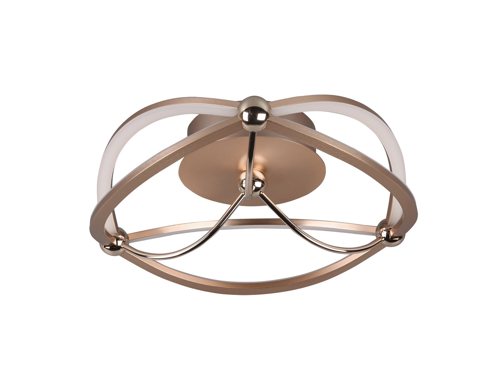 Trio Leuchten Charivari LED plafondlamp, messing mat, Ø 41 cm, dimbaar