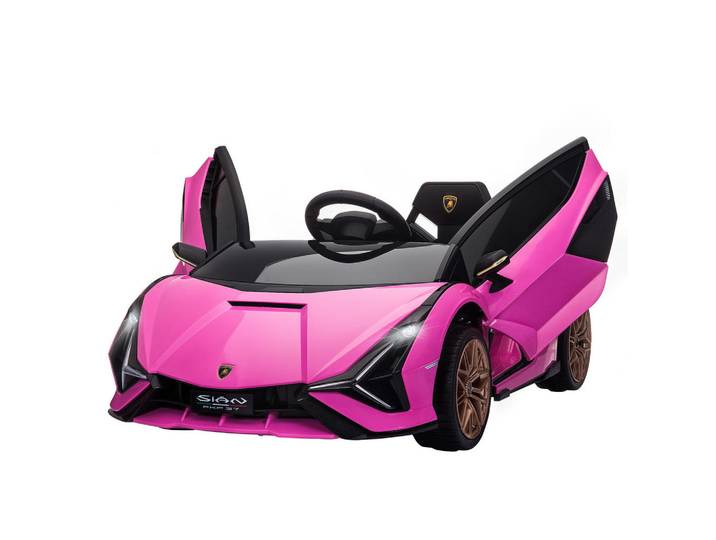 ComfortXL Kinder-Elektroauto De-06136 Lamborghini lizenziert mit Fernsteuerung Rosa, Pink, Kunststoff, Metall, 62x40x108 cm, Freizeit & Co, Gartenspielzeug, Kinder-Elektrofahrzeuge