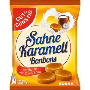 Gut&Günstig Karamellbonbons, Sahnebonbons, 40 Stück, 200 g