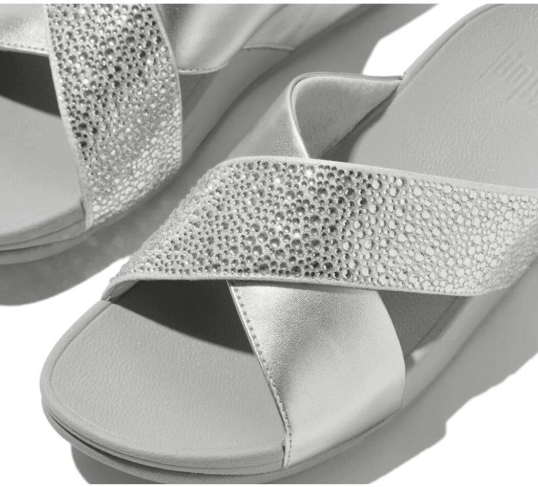 Sandalia Fitflop Lulu Crystal-Mix Mujer Plata 37