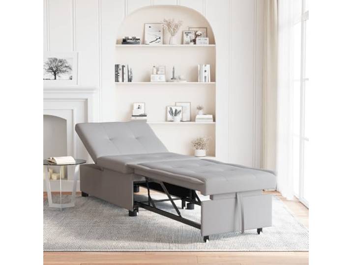 HEFZGDB 3-in-1 Schlafsofa in Wolkengrau – Vielseitiges Multifunktionsmöbel mit Verstellbarer Halterung, platzsparendem Design und langlebigem Rahmen für Sofa, Einzelbett