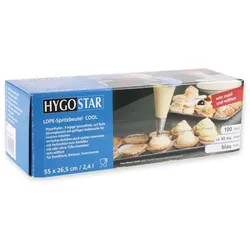 HYGOSTAR Profi Spritzbeutel "Cool" auf Rolle 3-lagig aus LDPE Blau für Einfrieren bis -30 °C