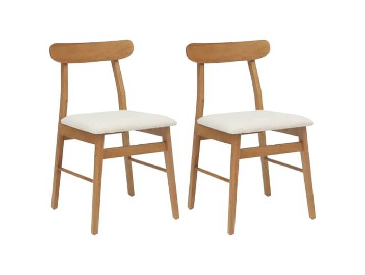 NKOPPFG Esszimmerstuhl 2 STK Massives Gummiholz Natürlich Und Hell Vintage Design, lackierte Oberfläche, pflegeleicht, robuster Rahmen, vielseitig einsetzbar